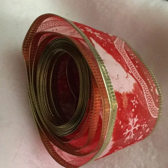 Festive Red and Gold Ribbon - Picture 2 of 2